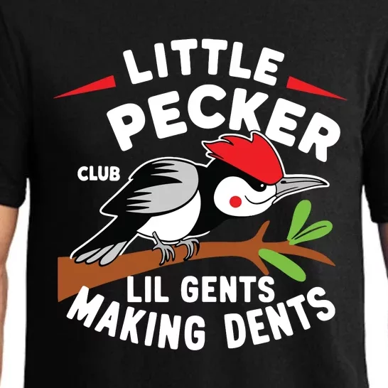 Little Pecker Club Lil Gents Making Dents Retro Woodpecker Pajama Set