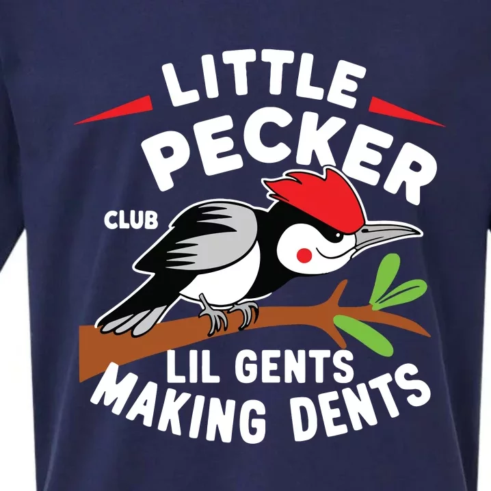 Little Pecker Club Lil Gents Making Dents Retro Woodpecker Sueded Cloud Jersey T-Shirt