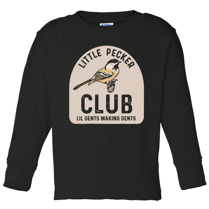 Little Pecker Club Lil Gents Making Dents Toddler Long Sleeve Shirt