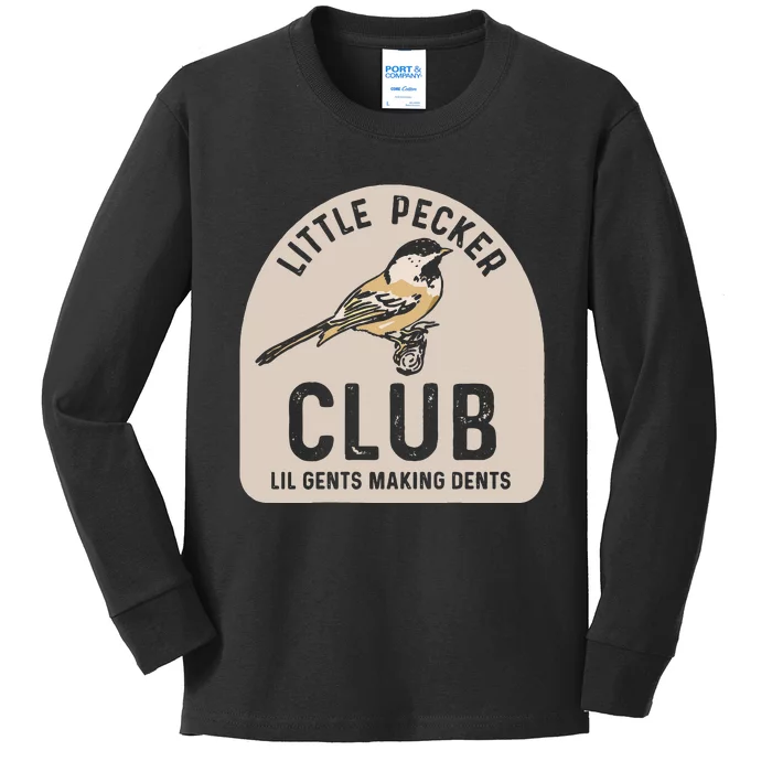 Little Pecker Club Lil Gents Making Dents Kids Long Sleeve Shirt