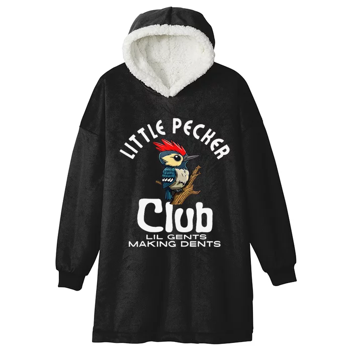 Little Pecker Club Lil Gents Making Dents Funny Gift Hooded Wearable Blanket