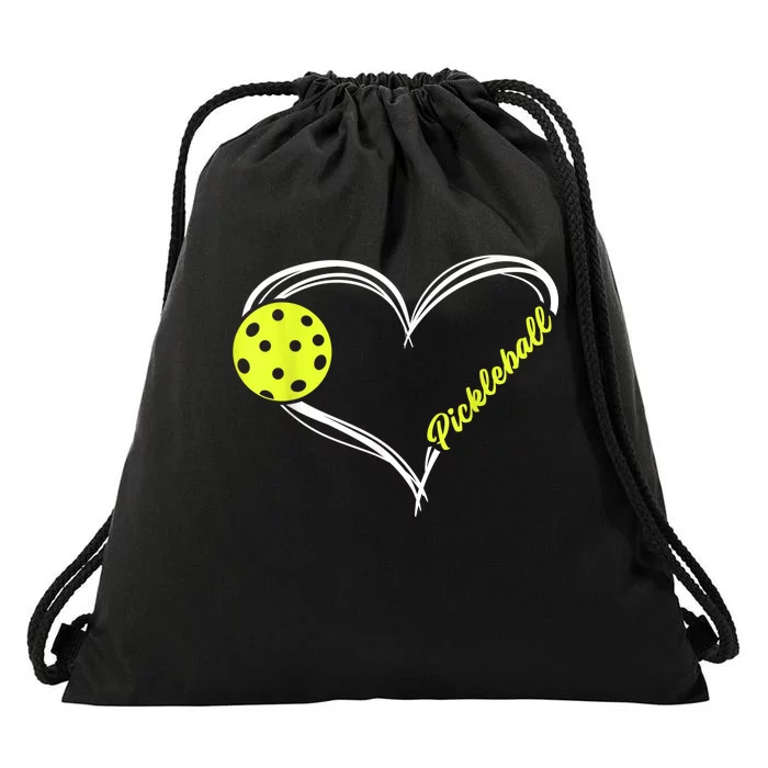 Love Pickleball - cute pickleball match, I love pickleball Drawstring Bag