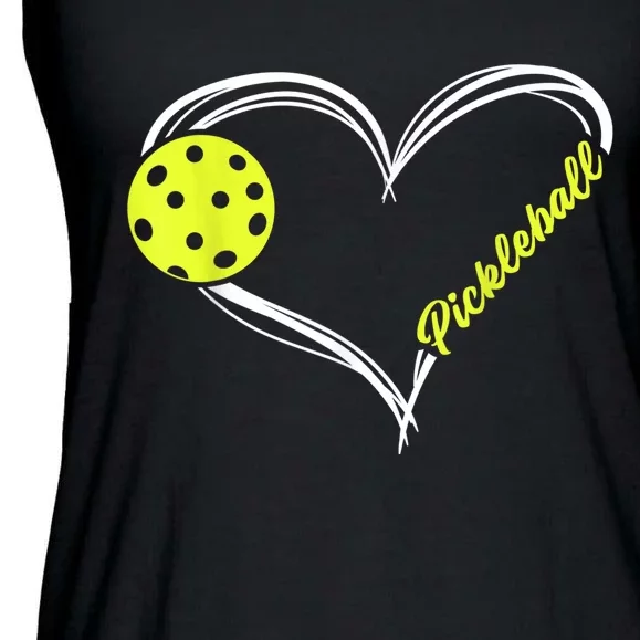 Love Pickleball - cute pickleball match, I love pickleball Ladies Essential Flowy Tank