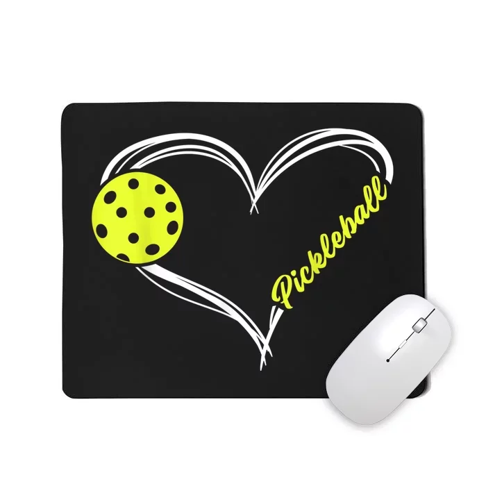 Love Pickleball - cute pickleball match, I love pickleball Mousepad