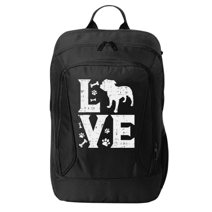 Love Pitbull Cute Pitties Bulldog Pet Dog Lover Owner Gift City Backpack