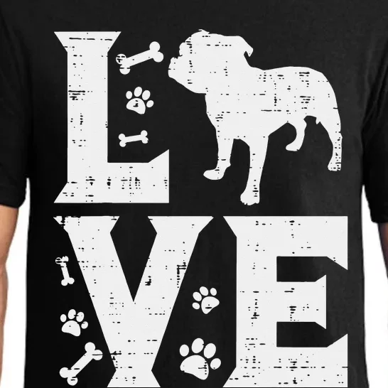 Love Pitbull Cute Pitties Bulldog Pet Dog Lover Owner Gift Pajama Set