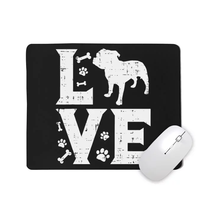 Love Pitbull Cute Pitties Bulldog Pet Dog Lover Owner Gift Mousepad