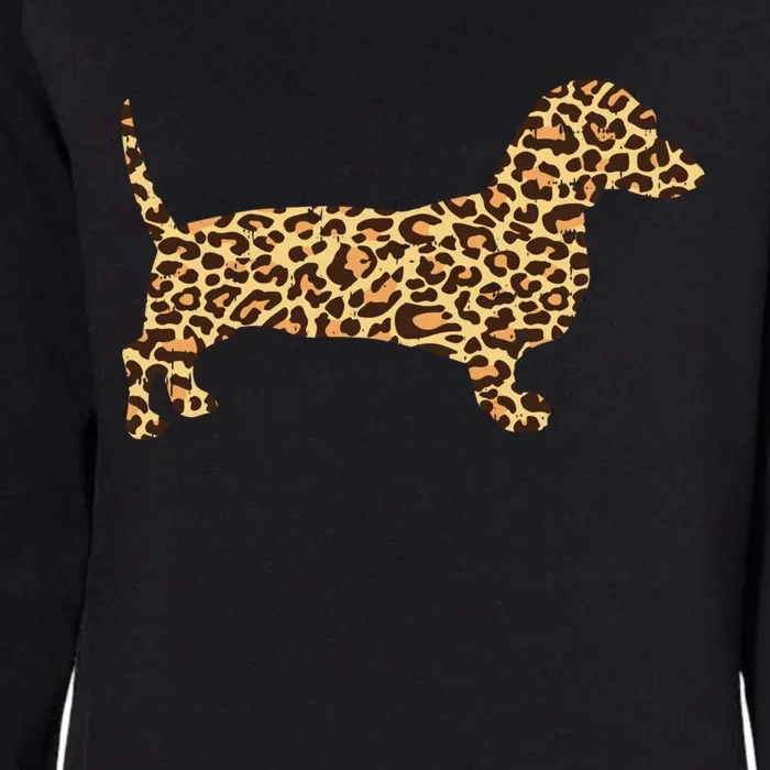 Leopard Print Dachshund Weiner Sausage Dog Girls Gift Womens California Wash Sweatshirt