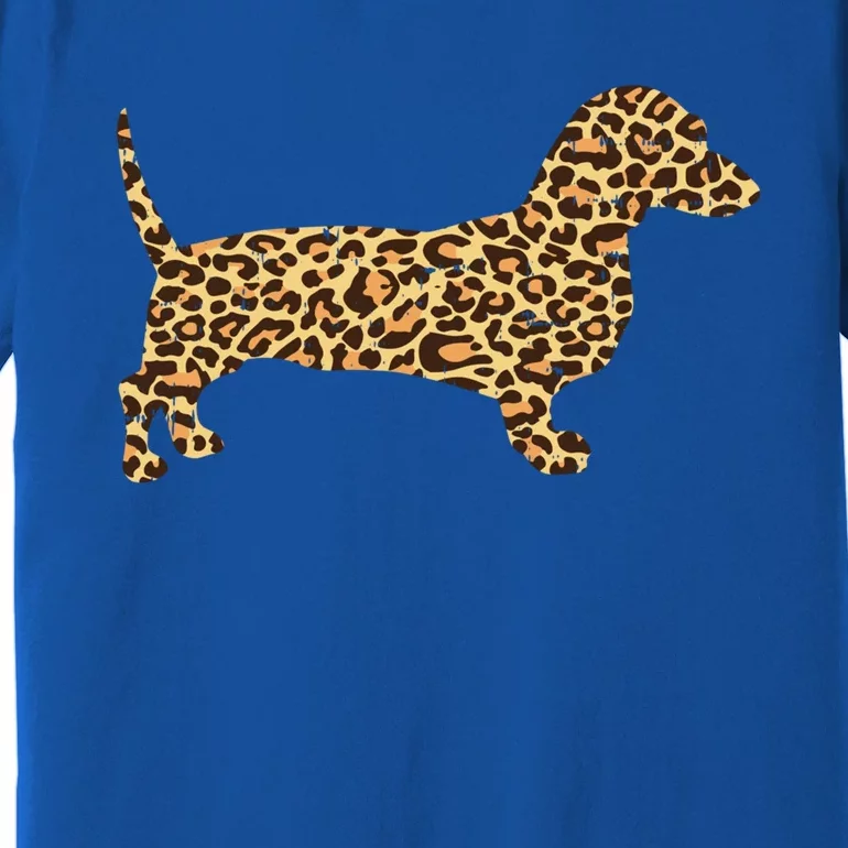 Leopard Print Dachshund Weiner Sausage Dog Girls Gift Premium T-Shirt