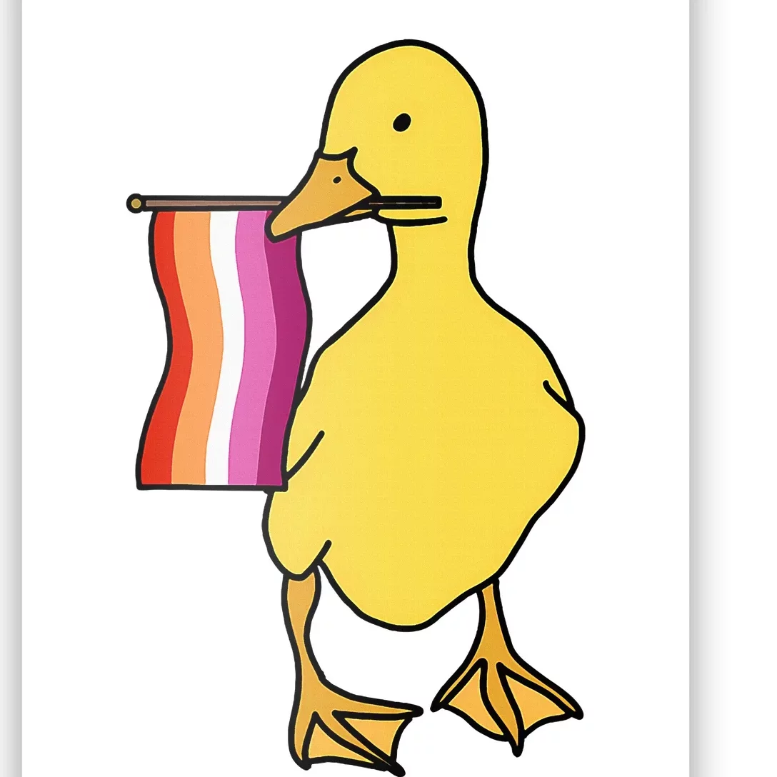 Lesbian Pride Duck Funny Lgbt Pride Poster