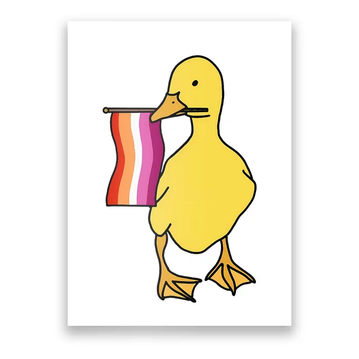 Lesbian Pride Duck Funny Lgbt Pride Poster