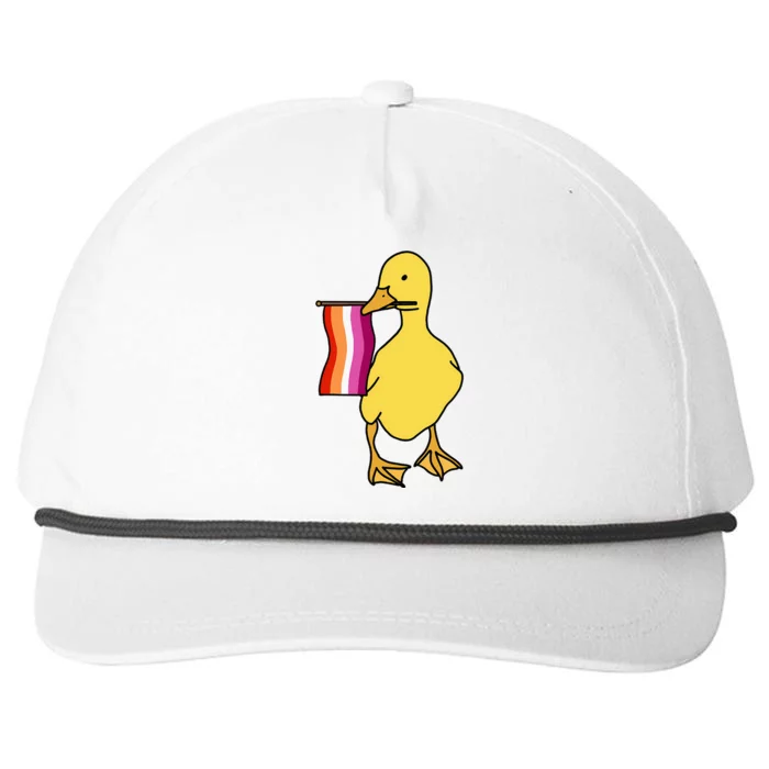 Lesbian Pride Duck Funny Lgbt Pride Snapback Five-Panel Rope Hat