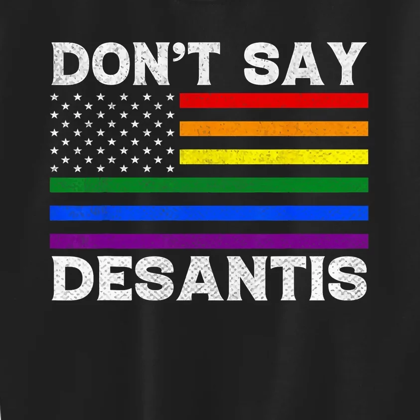 LGBTQ Pride Dont Say DeSantis Florida Say Gay Anti DeSantis Kids Sweatshirt