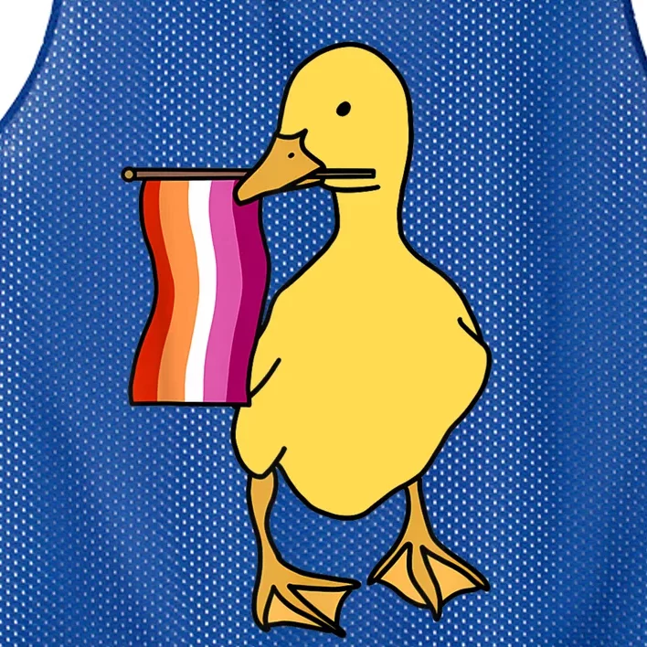 Lesbian Pride Duck Funny Lgbt Pride Mesh Reversible Basketball Jersey Tank