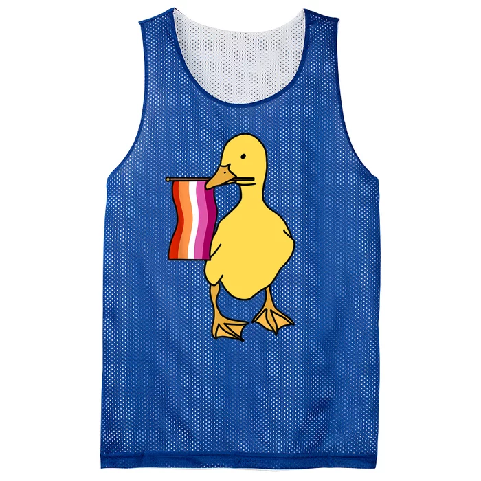 Lesbian Pride Duck Funny Lgbt Pride Mesh Reversible Basketball Jersey Tank