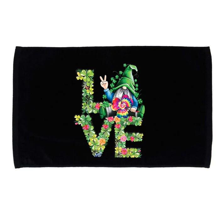 Love Patrick Day Gnomes St. Patricks Day Shamrock Lucky Lips Four Leaves Clover Microfiber Hand Towel