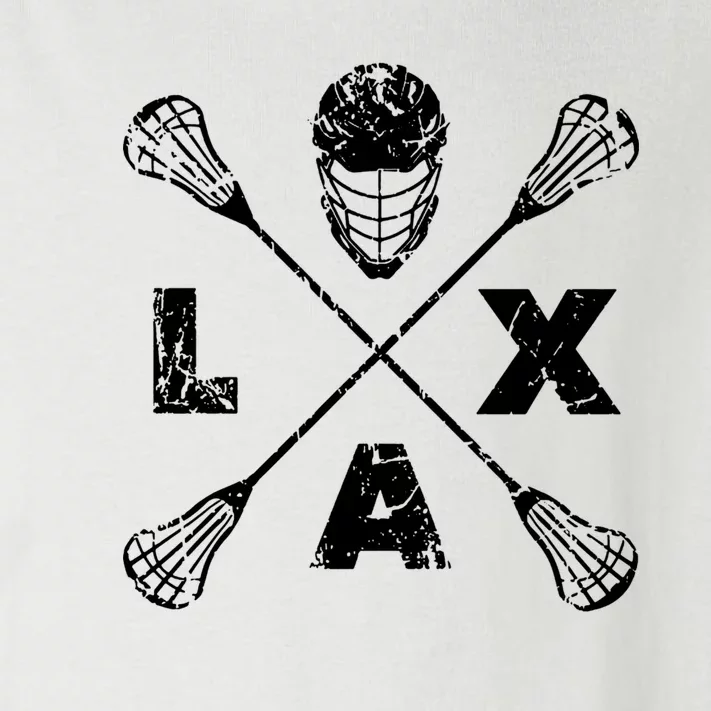 LAX Player Distressed Lacrosse Logo For Lacrosse Lovers Toddler Long Sleeve Shirt