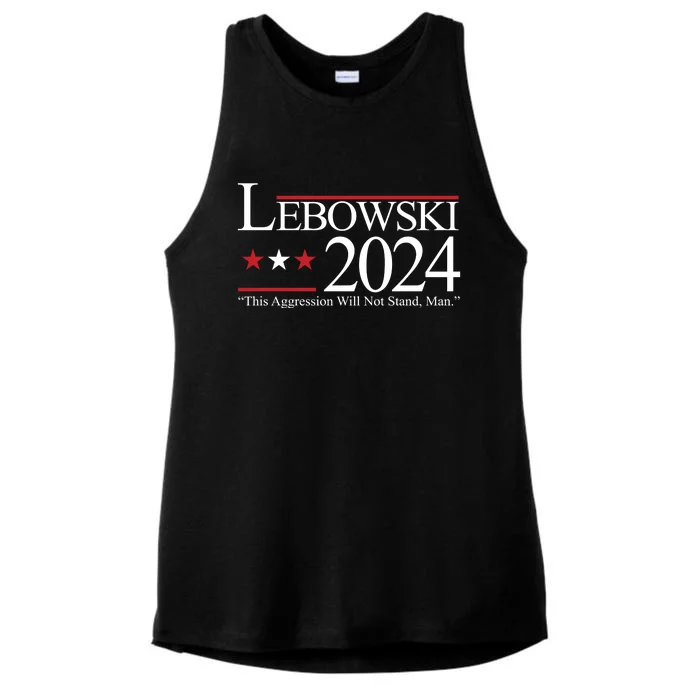 Lebowski Political Election Vote 2024 Ladies Tri-Blend Wicking Tank