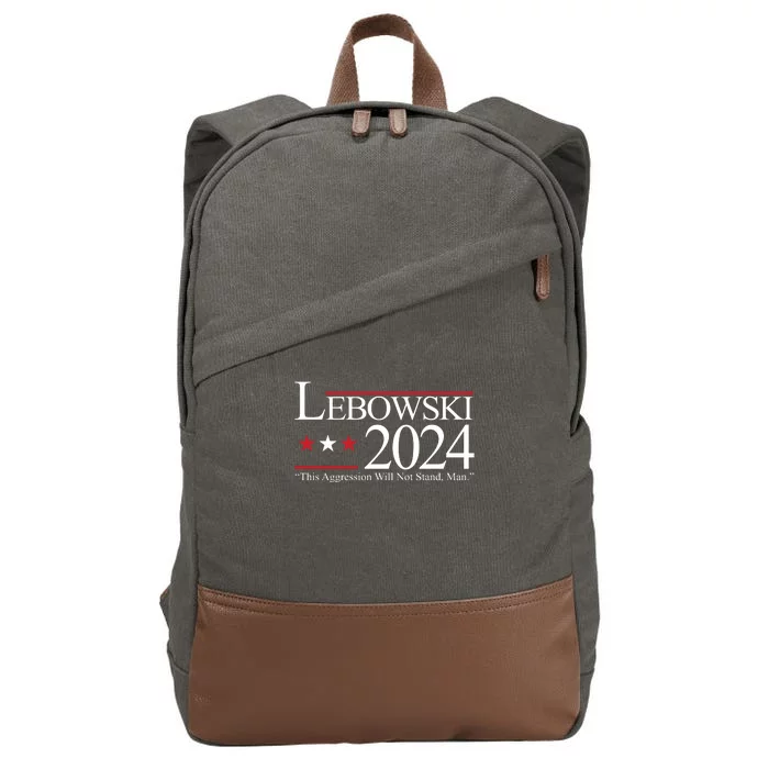 Lebowski Political Election Vote 2024 Cotton Canvas Backpack