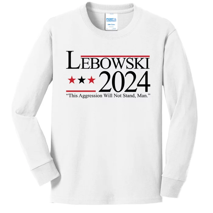 Lebowski Political Election Vote 2024 Kids Long Sleeve Shirt