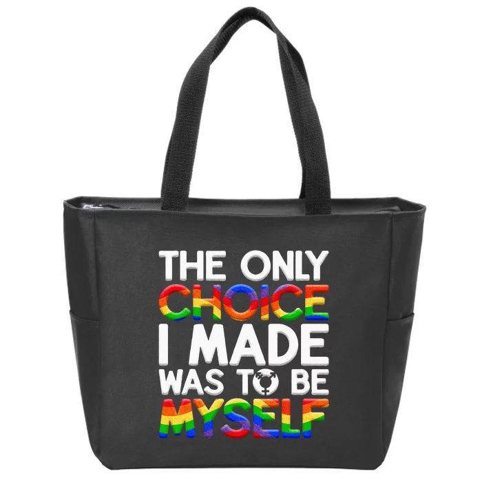 LGBT Pride Equality Pride LGBTQ Non Binary Zip Tote Bag