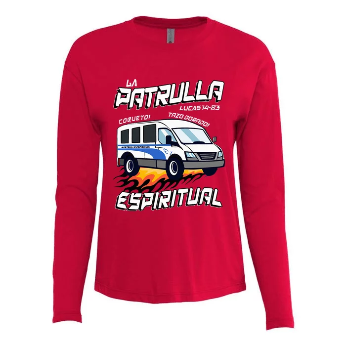 La Patrulla Espiritual Funny Tazo Dorado Mexican Spanish Womens Cotton Relaxed Long Sleeve T-Shirt