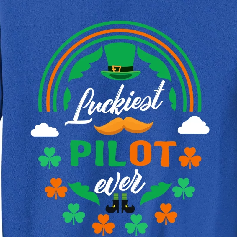 Luckiest Pilot Ever Shamrock Top Hat St Patricks Day Great Gift Sweatshirt