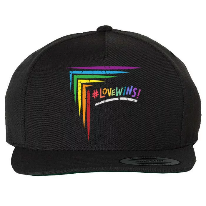 Lgbt Pride Equality Month Lgbtq Community Love Wins Meaningful Gift Wool Snapback Cap