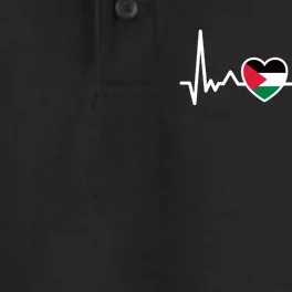 Lebanon Palestine Flag Lebanese Palestinian Unity Heartbeat Dry Zone Grid Performance Polo