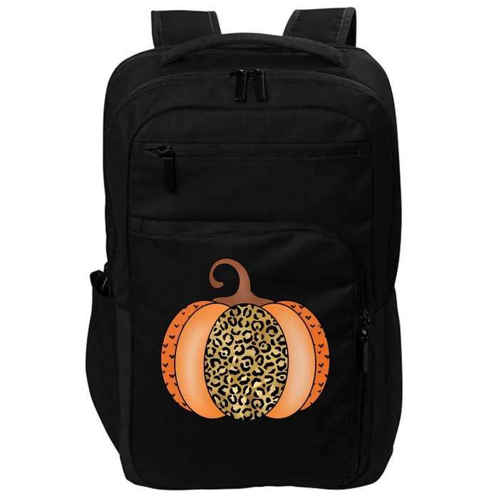 Leopard Pumpkin Fall Holiday Impact Tech Backpack