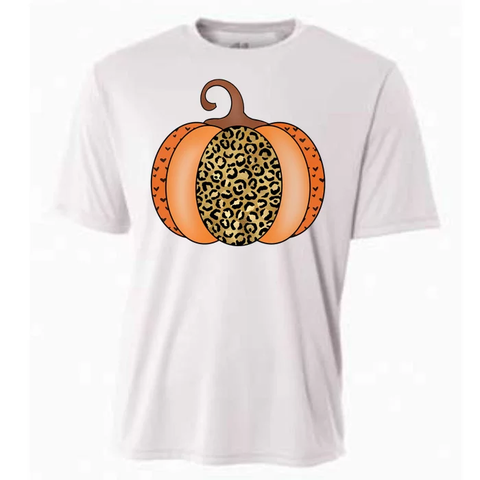 Leopard Pumpkin Fall Holiday Cooling Performance Crew T-Shirt