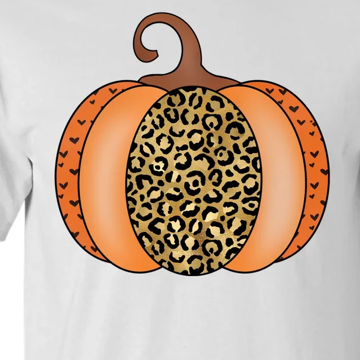 Leopard Pumpkin Fall Holiday Tall T-Shirt