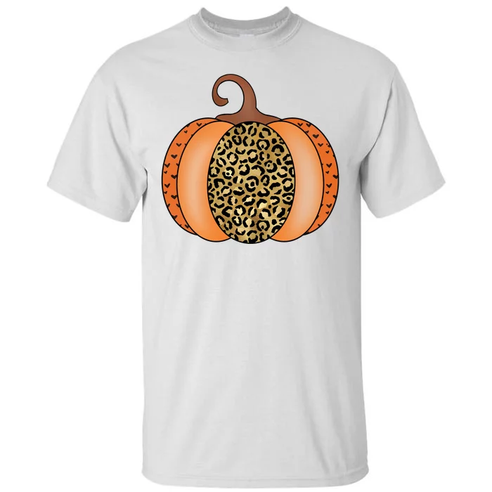 Leopard Pumpkin Fall Holiday Tall T-Shirt