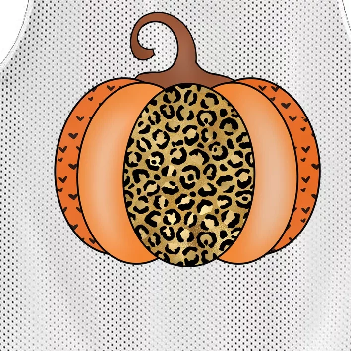 Leopard Pumpkin Fall Holiday Mesh Reversible Basketball Jersey Tank