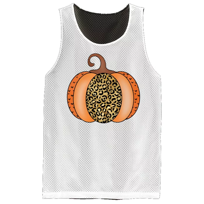 Leopard Pumpkin Fall Holiday Mesh Reversible Basketball Jersey Tank