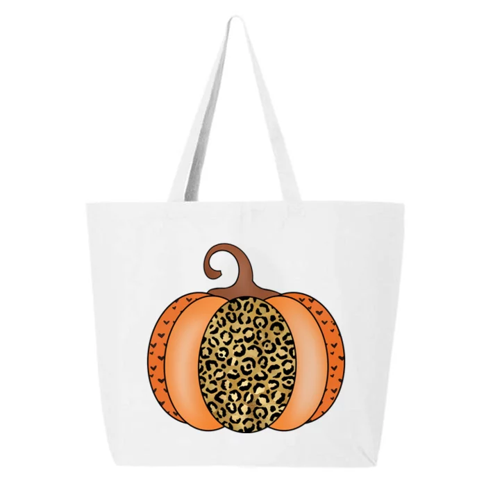 Leopard Pumpkin Fall Holiday 25L Jumbo Tote