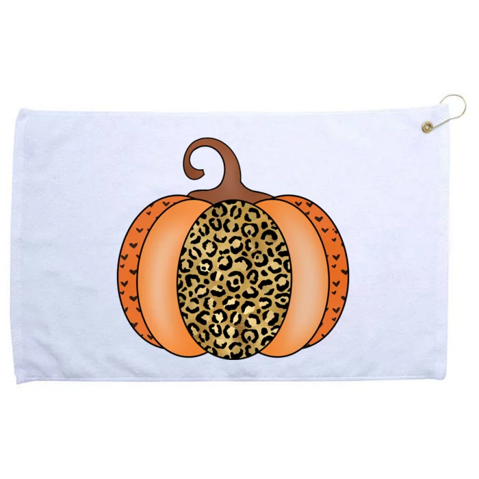 Leopard Pumpkin Fall Holiday Grommeted Golf Towel