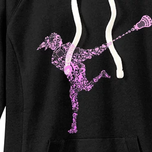 Lacrosse Players funny sport lovers Women's Fleece Hoodie