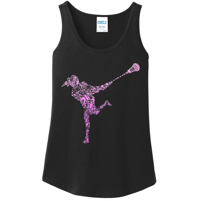 Lacrosse Players funny sport lovers Ladies Essential Tank