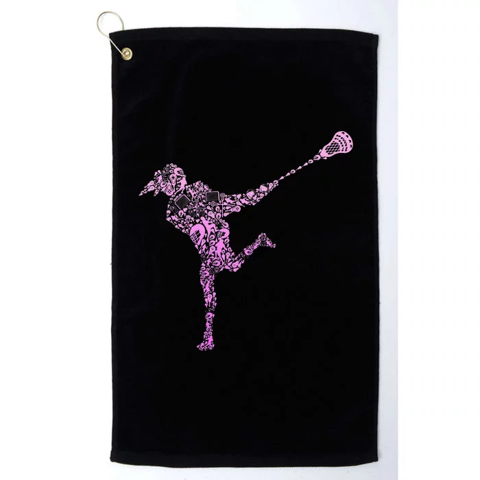 Lacrosse Players funny sport lovers Platinum Collection Golf Towel