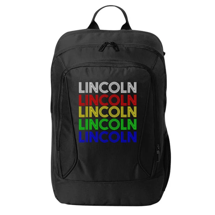 Lincoln Personalized First Name Retro Vintage Style Cool Gift City Backpack