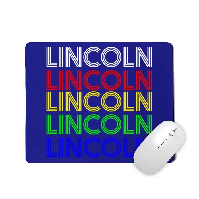 Lincoln Personalized First Name Retro Vintage Style Cool Gift Mousepad