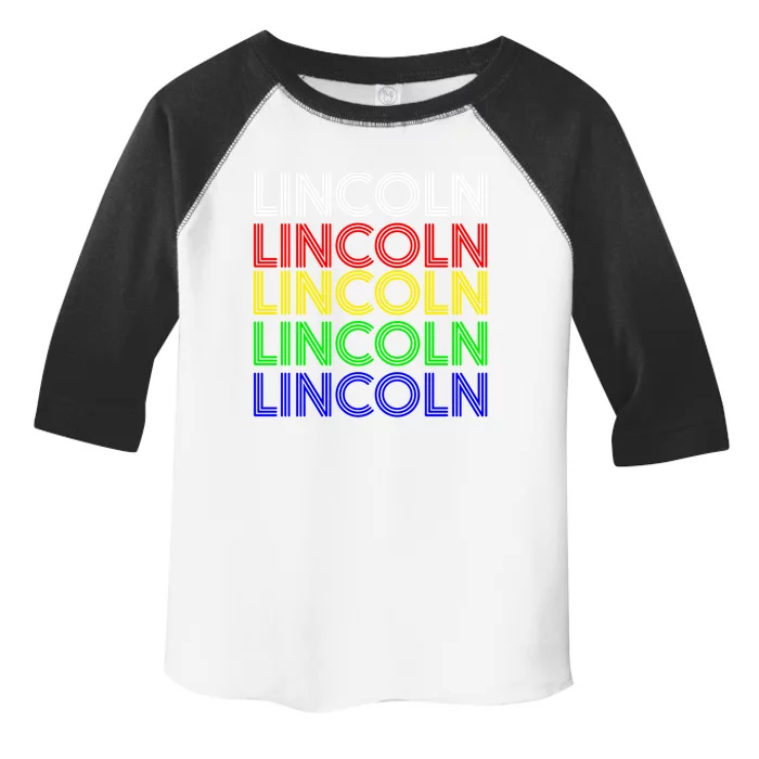 Lincoln Personalized First Name Retro Vintage Style Cool Gift Toddler Fine Jersey T-Shirt