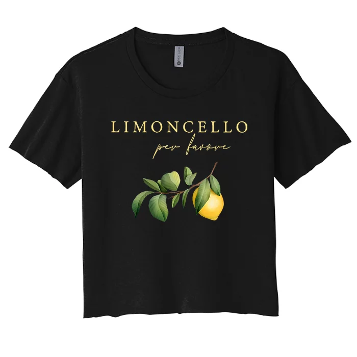 Limoncello Per Favore Women's Crop Top Tee