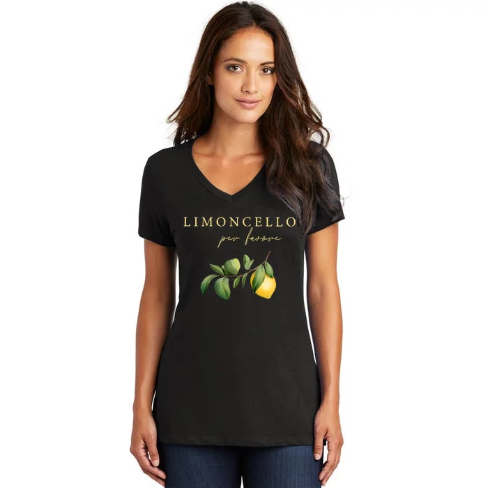 Limoncello Per Favore Women's V-Neck T-Shirt