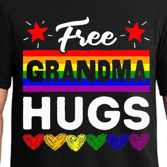 LGBT Pride Free Grandma Hugs Rainbow Support Family Lover Pajama Set