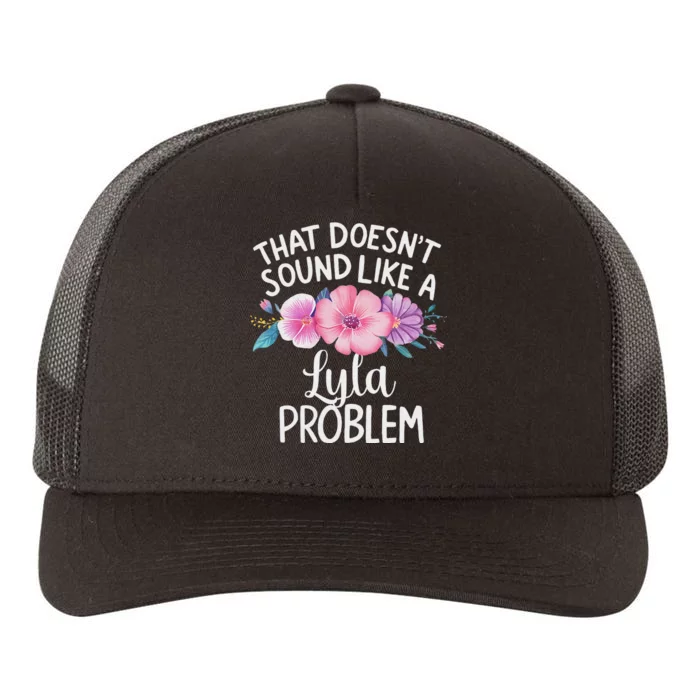 Lyla Personalized Flower Girl Name Yupoong Adult 5-Panel Trucker Hat