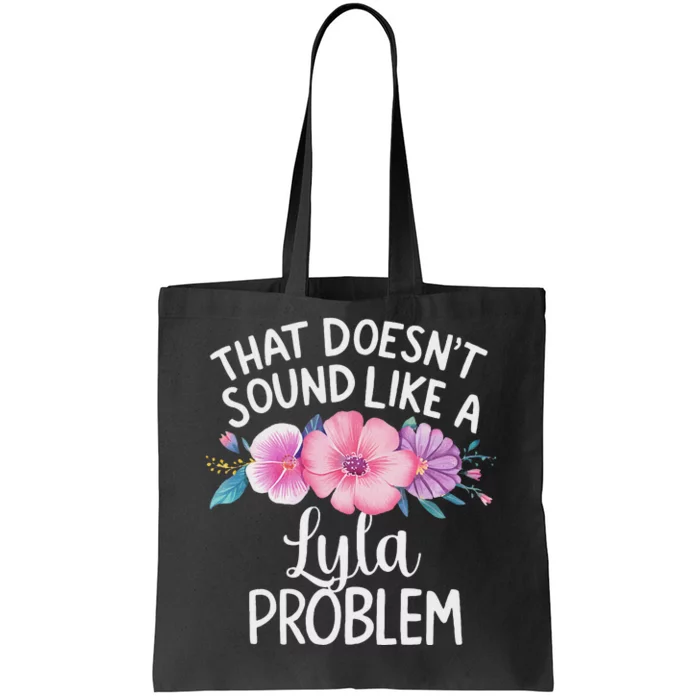 Lyla Personalized Flower Girl Name Tote Bag