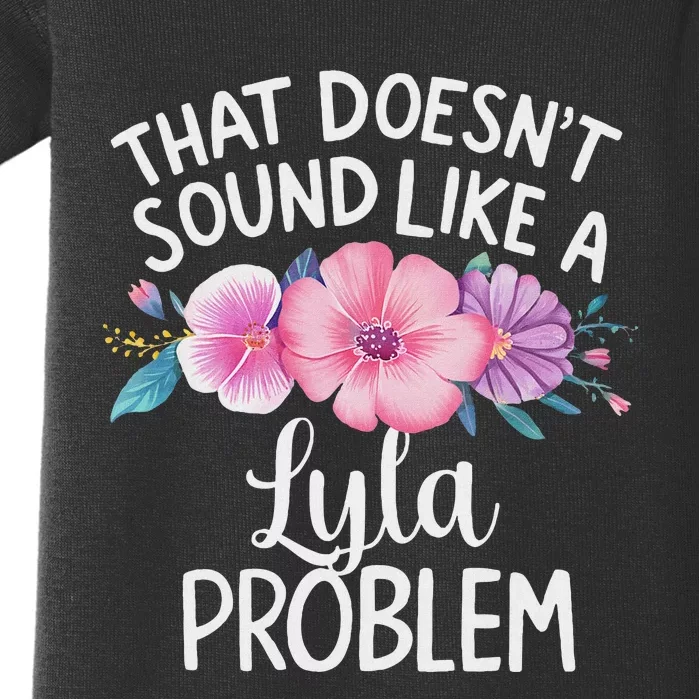 Lyla Personalized Flower Girl Name Baby Bodysuit