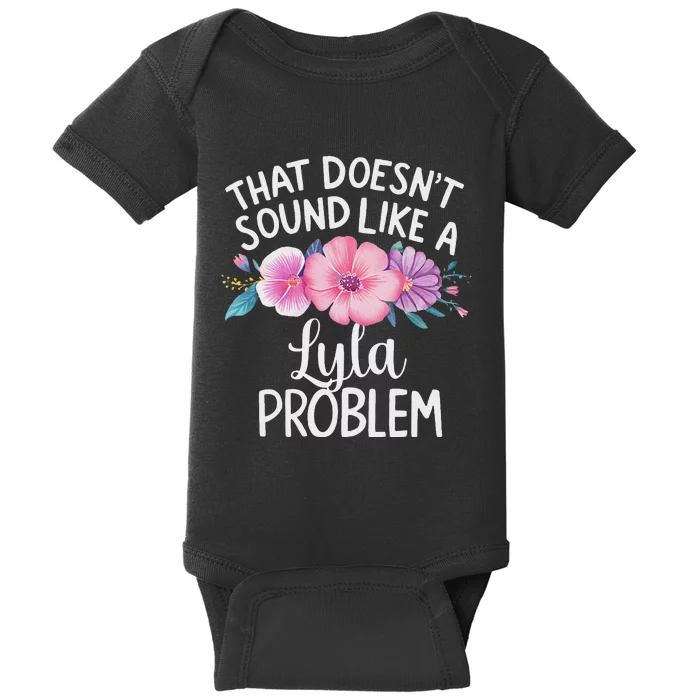 Lyla Personalized Flower Girl Name Baby Bodysuit